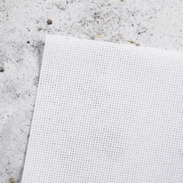 Broderiväv Finaida 5,4 rutor/cm 150cm Vit