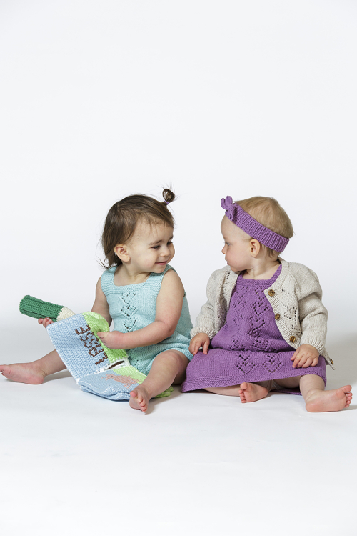 Babyset - kofta, klänning, body/blöjbyxa och pannband