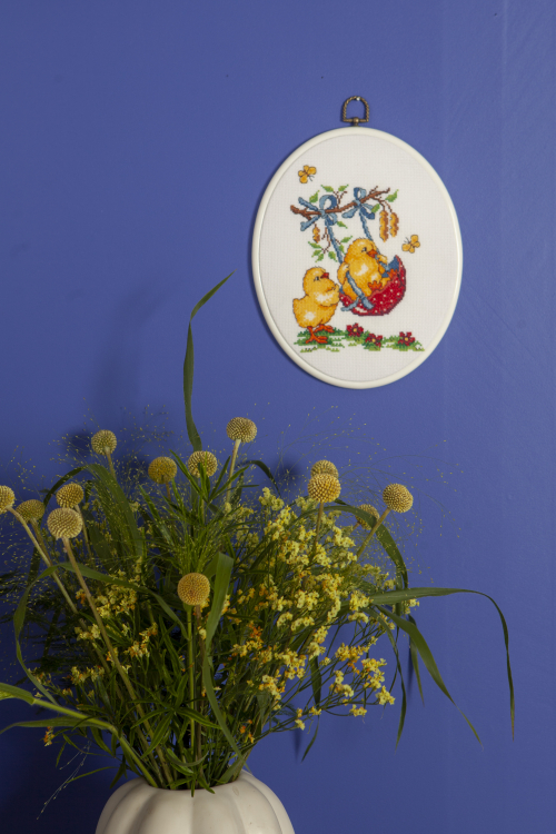 Broderikit gungande kycklingar - flexitavla | Eddna SE