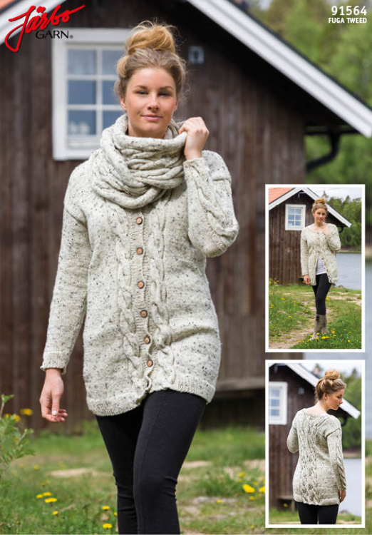 Långkofta med snurrkrage