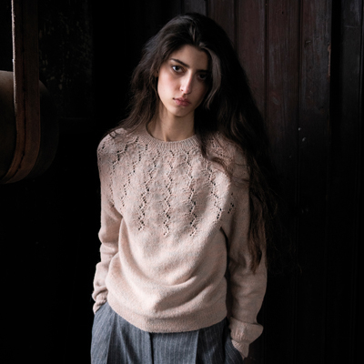 Mönster - Sken stickad tröja - Dam | Eddna SE