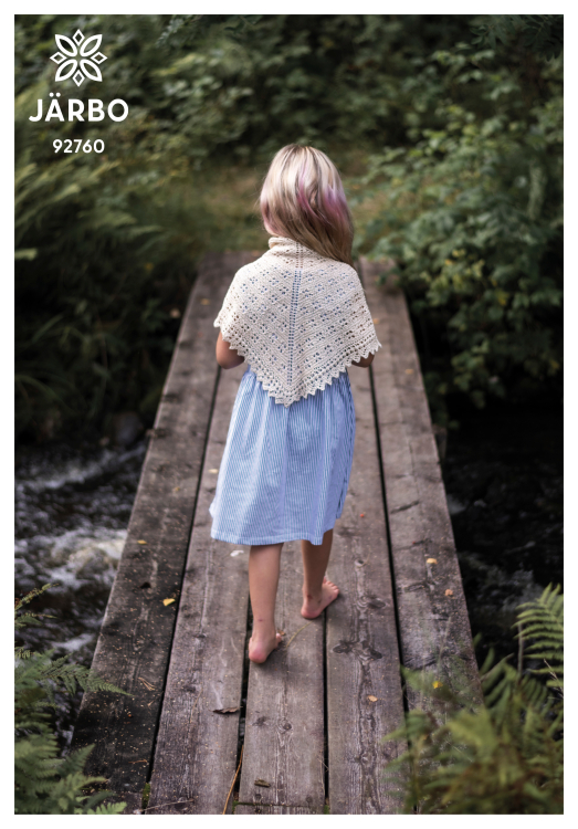 Sommarmoln - stickad trekantsjal 