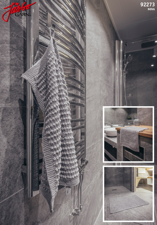 Badrumsmatta och handduk