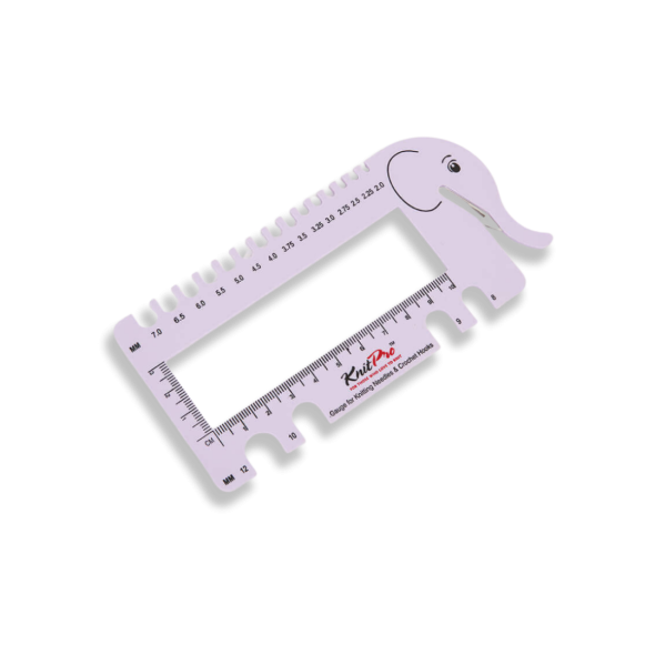 Stickmått med garnskärare - Lila