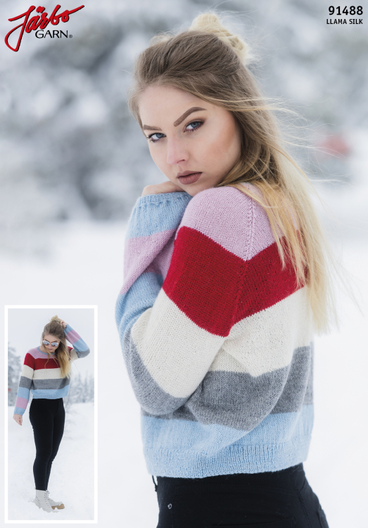 Vårbris - randig tröja med ballongärm 