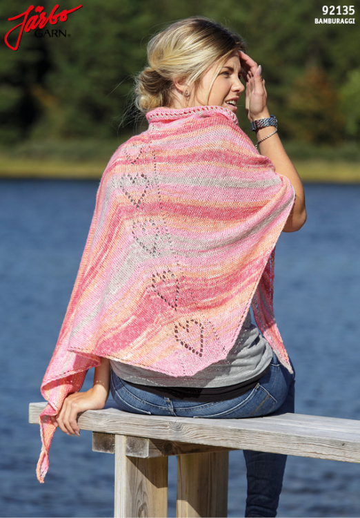 Löjtnantshjärtan - sjal med hjärtan