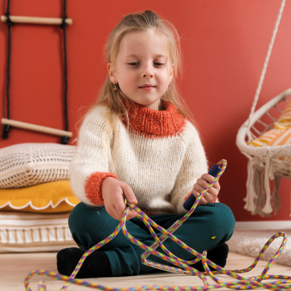 Mönster - Ravenna mini stickad tröja - Barn | Eddna SE