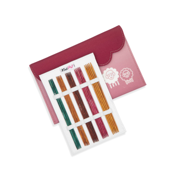 KnitPro Dreamz Deluxe - Set med strumpstickor (9 st, 15 cm)