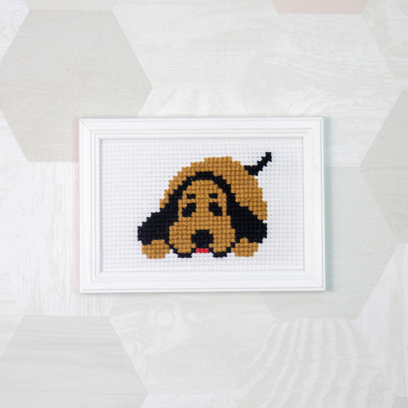 Barnbroderi hund - tavla | Eddna SE