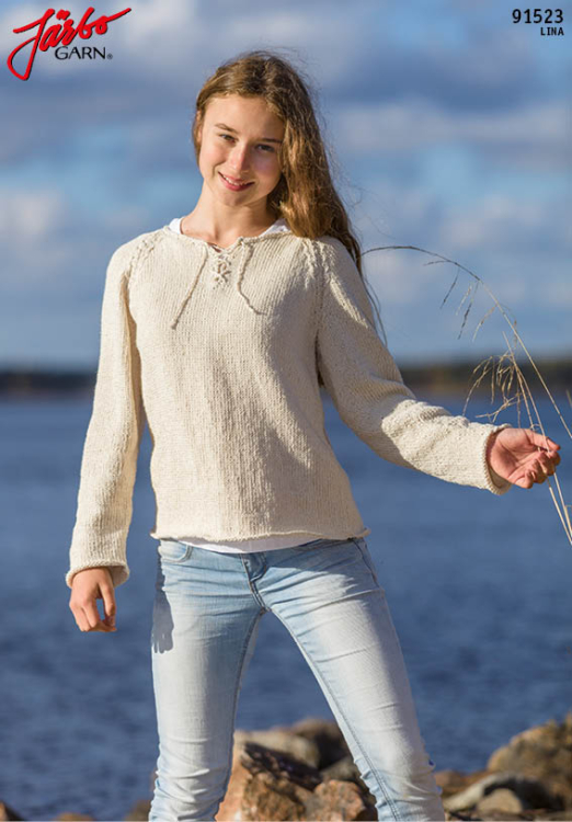 Barntröja med snörning