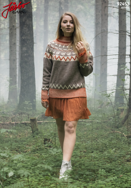 Djurspår - mönsterstickad damtröja