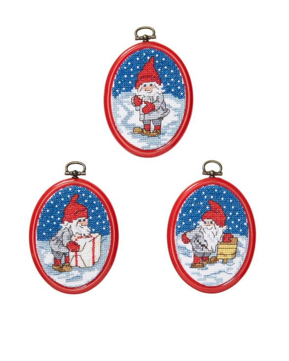 Tomtar i snöfall - 3 pack flexitavlor | Eddna SE