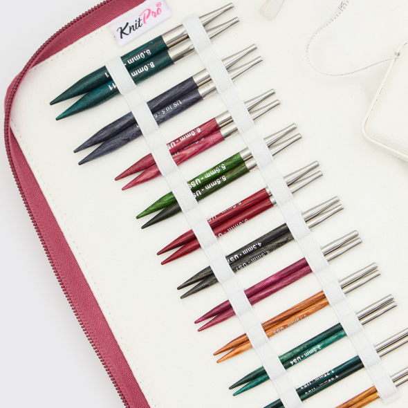KnitPro Dreamz Regal - Set med ändstickor (11 par, 10 cm)