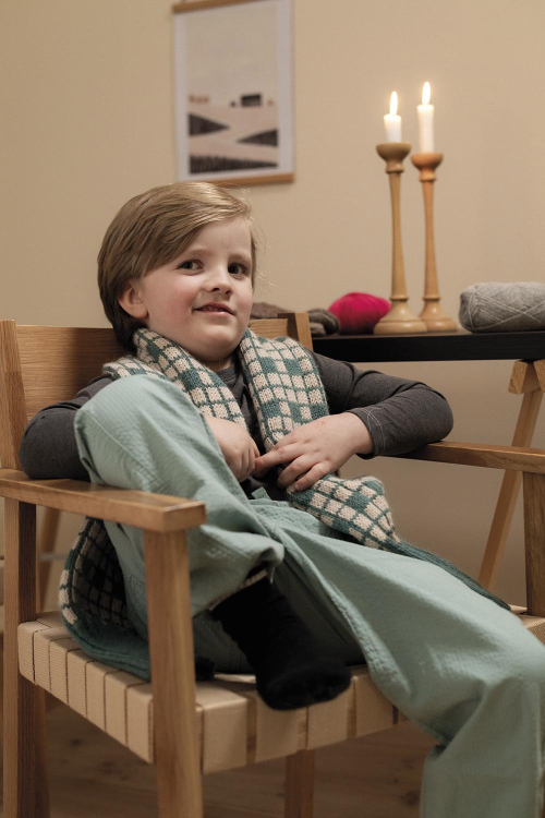 Thyme Trail Scarf - stickad barnhalsduk