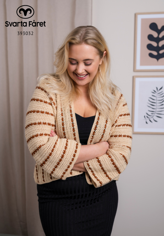 Mönster - Malene - virkad kofta i kimonostil - Dam | Eddna SE