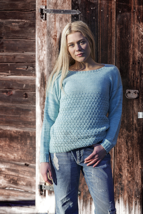 Spetsmönstrad damjumper