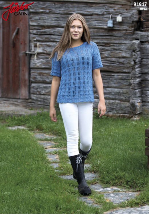 Spetsstickad T-tröja