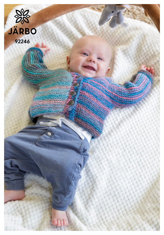 Tre olika rätstickade basplagg till baby