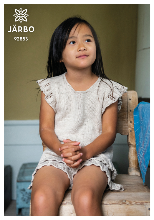 Mönster - Äng - stickad barntopp med volanger | Eddna SE