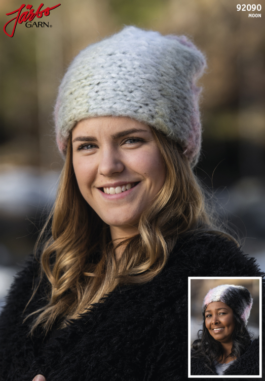 Enkel stickad mössa i Moon