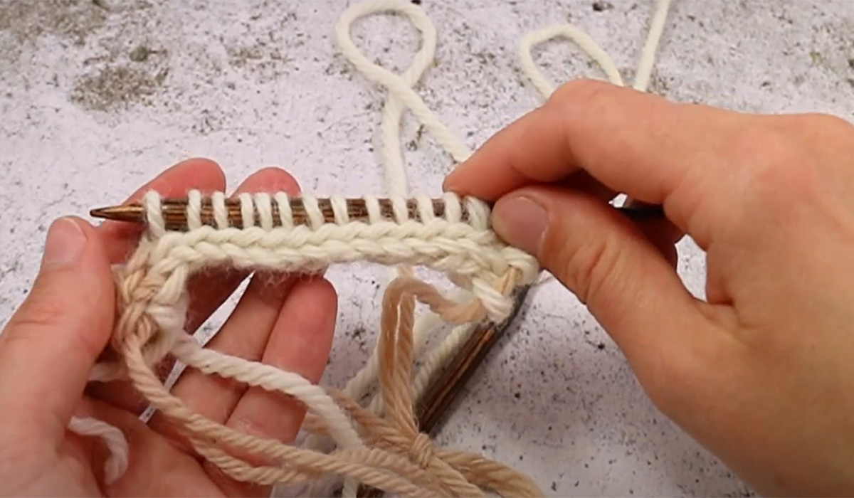 Sticka tvåstegs i-corduppläggning